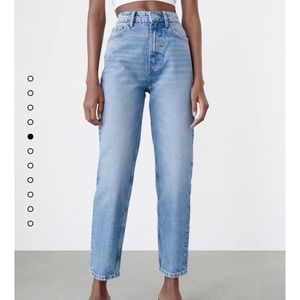 ZARA MOM FIT JEANS HI RISE - TAPERED LEG - ANKLE LENGTH